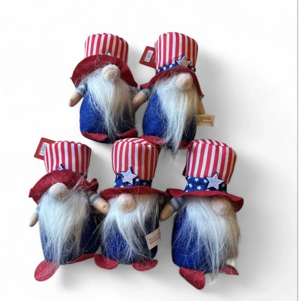 NWT Lot 5 Patriotic 4th of July Gnomes 7